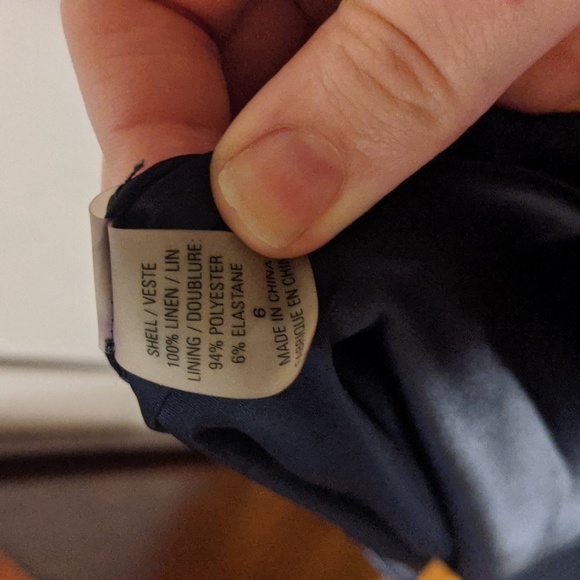 Elie Tahari Lace Linen Poly Elastane Gray Smoke Skirt - Picture 4 of 4